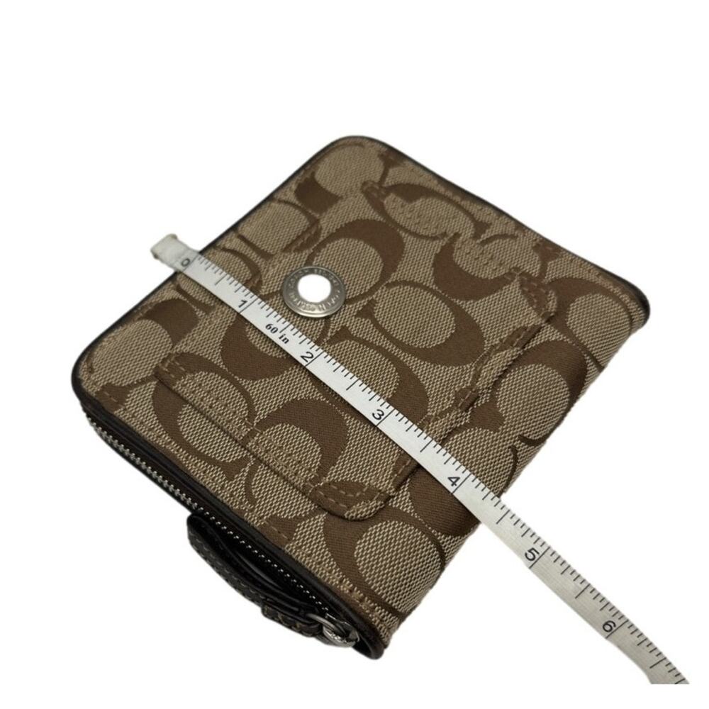 y2k COACH Brown Signature Canvas Med Wallet - Picture 9 of 9